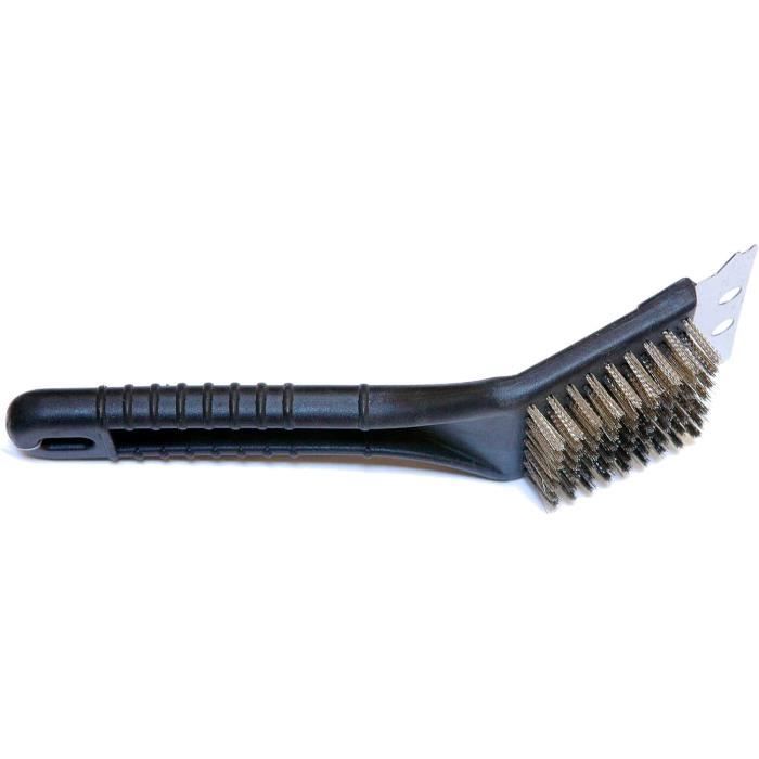 Brosse De Nettoyage Pour Barbecue - 45,7 Cm, Poils Acier Inoxydable + 2 Brosses Silicone - Nettoyage Facile - 3