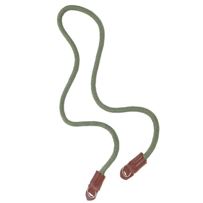 Padwa Lifestyle Sangle Appareil Photo Cuir & Coton Brodé – Large 5 Cm, Réglable 82-155 Cm, Compatible DSLR & Mirrorless
