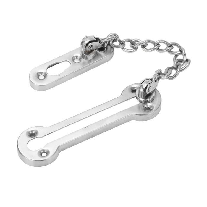 Chaîne de sécurité,chaîne de porte en acier inoxydable 304,serrure à chaîne de porte avec vis,utilisée pour les portes et fenêtres intérieures des hôtels
