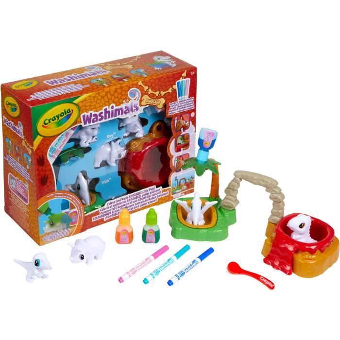 Mes Animaux à Colorier - CRAYOLA - Washimals - Dinosaures - A partir de 3 ans