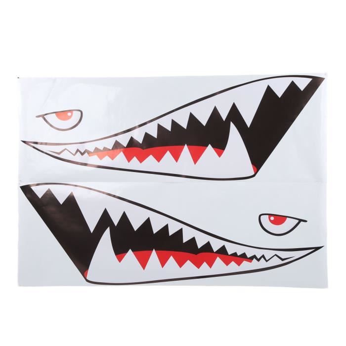 2 Pcs Autocollant De Voiture Bouche Requin Bébé Autocollants Fenêtre
