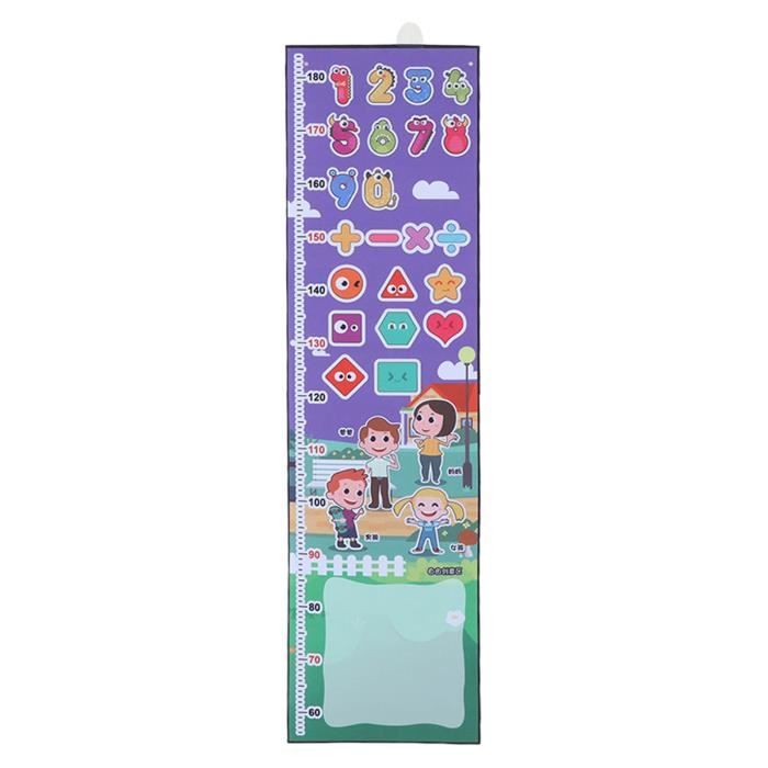 Règle De Mesure Murale Croissance Enfant En Bois 2m - Décoration Chambre, Suivi Taille, Style Bande Dessinée