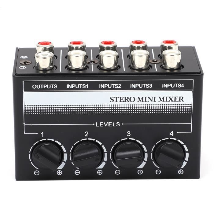 Nudiuhis : Mélangeur Audio 5 Canaux - 5 Entrées, 1 Sortie - Idéal Pour Home Studio & Installation Audio Pro