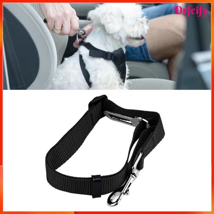 Comparer les prix de Ceinture de sécurité pour chien - Drfeify - Noir - Réglable - Structure stable - Installation facile