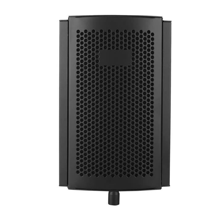 Tlingt Bouclier Isolation Microphone 5 Panneaux - Panneau Acoustique Studio Enregistrement Noir