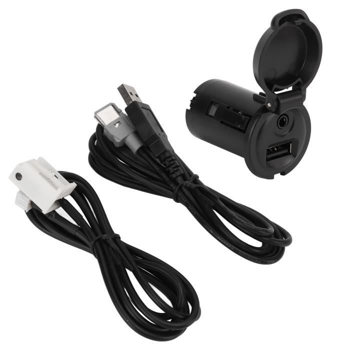EBTOOLS adaptateur audio Adaptateur stéréo Prise USB Câble de connexion Kit  de remplacement pour Peugeot 206 207 307