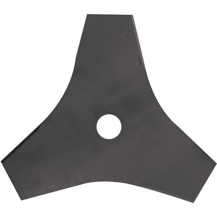 Lame 3 dents évidées adaptable pour débroussailleuse - Coupe de 255mm, alésage: 25,4mm, épaisseur: 1