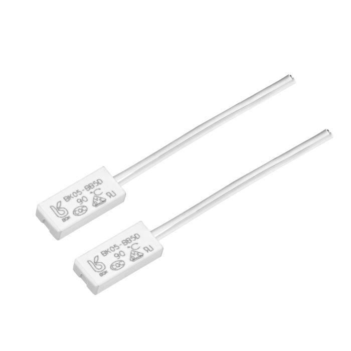 Interrupteur Thermostat KSD301 130°C 10A NC - Lot De 2 Pièces Contrôle Température Automatique