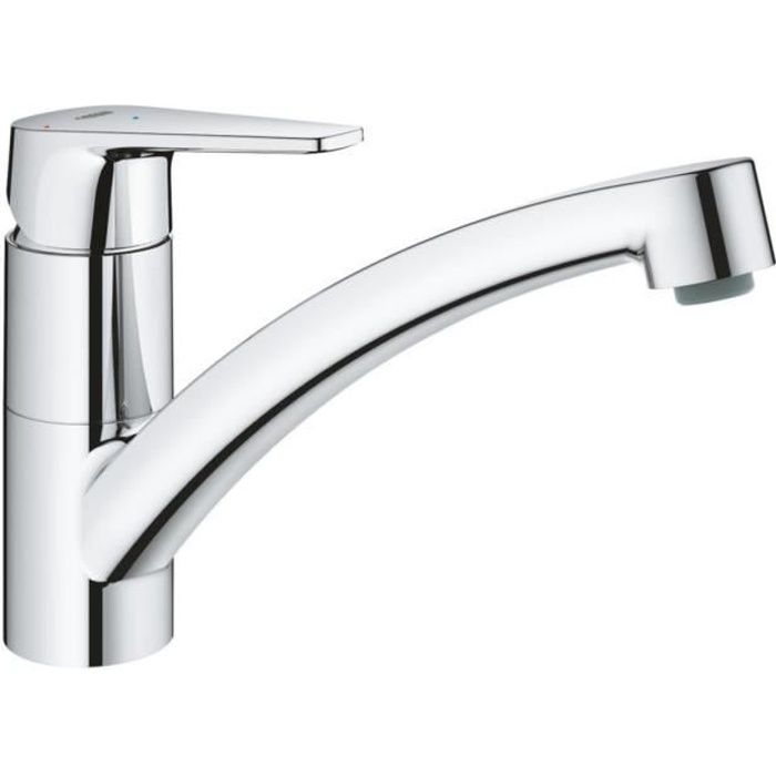 Grohe Mitigeur monocommande évier - Bauedge - Bec bas pivotant 140 degrés