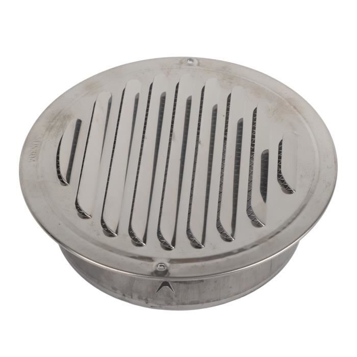 Grille De Ventilation Rond En Acier Inoxydable 160 Mm - Anti-Insectes, Pour Mur Extérieur