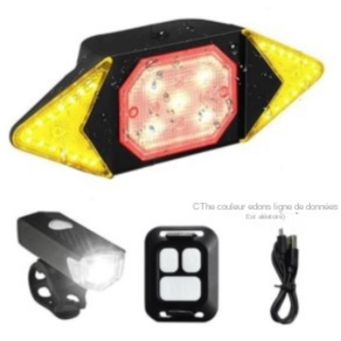 Feu arrière LED pour vélo avec clignotants et télécommande sans Feu arrière LED pour vélo avec clignotants et télécommande sans