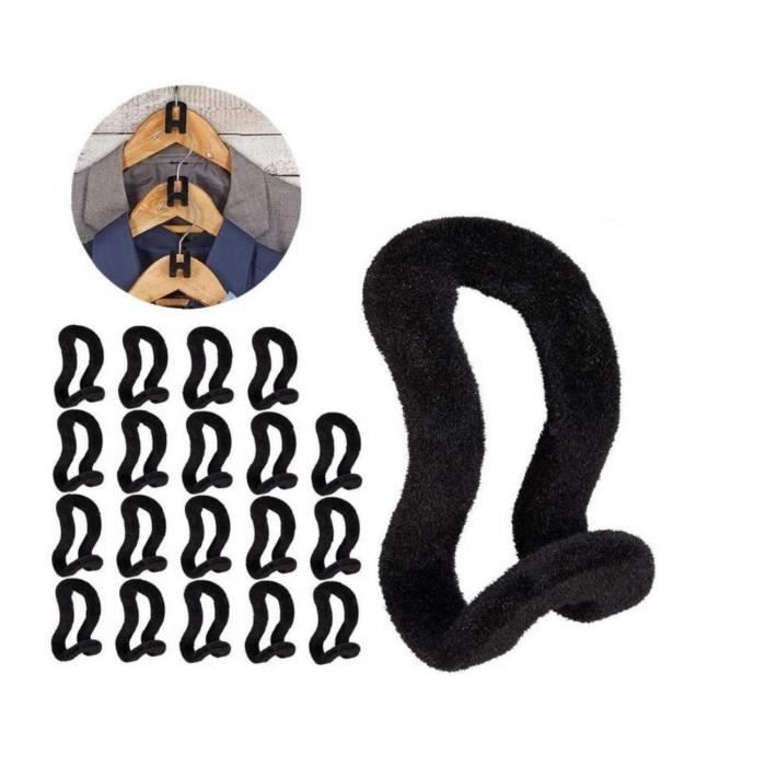 Lot De 4 Crochets Noirs Pour Vêtements - Porte-manteaux Mural, Résistant à L'eau, Charge 16 Kg