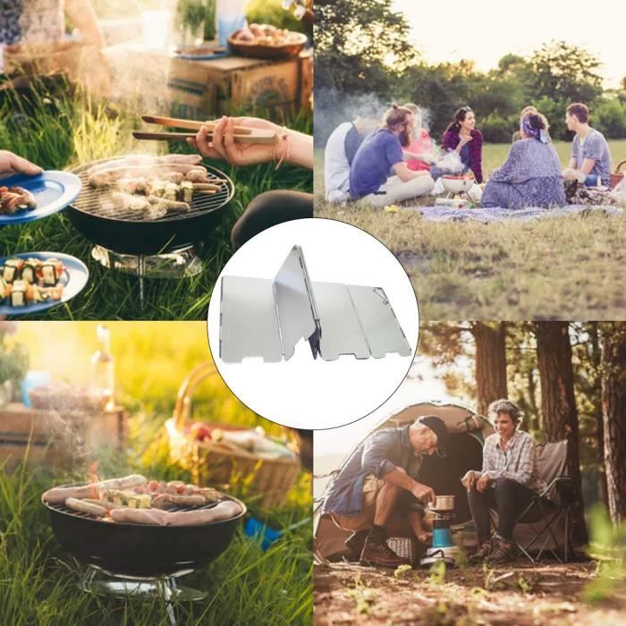 Hapihom Pare-Vent De Camping Pliable Type C 250cm - Protection Coupe-Vent Pour Barbecue, Plage Et Pique-Nique