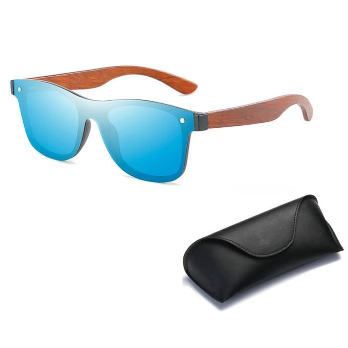 Lunettes de soleil,Lunettes de soleil polarisées de protection UV,lunettes de soleil femmes homme en bois pour sports de plein air