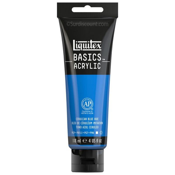 Peinture acrylique Bleu de céruléum 470 Liquitex Basics acrylic — free download