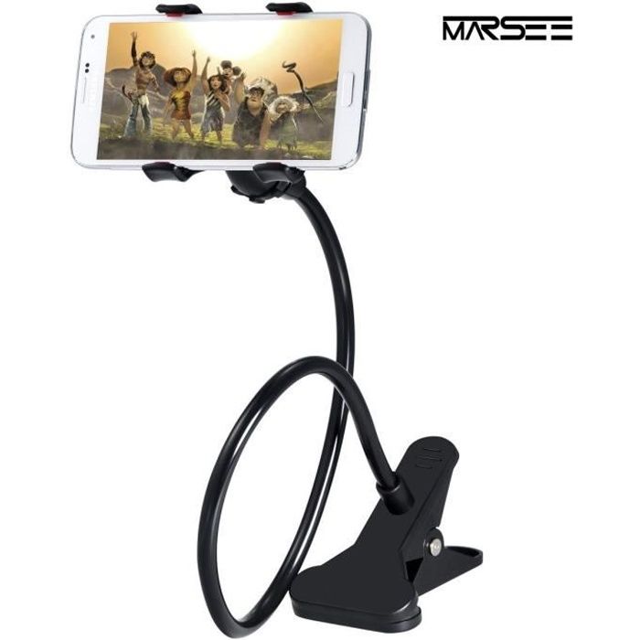 Support téléphone voiture Rotation à 360 Fixation universelle Mobile Phone  Pince avec la longueur désirée et l'angle pour Smartphone - Cdiscount  Téléphonie