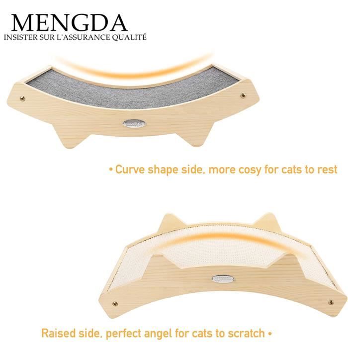 Comparer les prix de MENGDA Griffoir de Chat 2-en-1 Multifonction Griffoir pour Chat - Utilisable Recto-Verso,Peut être Utilisé comme Grattoir Chat  Lit