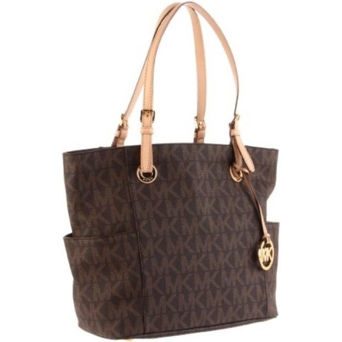 Sac à main Michael Kors Logo-Print Signature B… - Achat ...