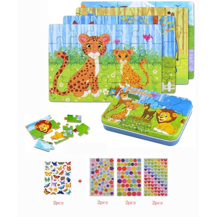 Puzzle en Bois Enfant - Animaux - 12 pièces - Jouet éducatif pour garçons  et filles - Cdiscount Jeux - Jouets