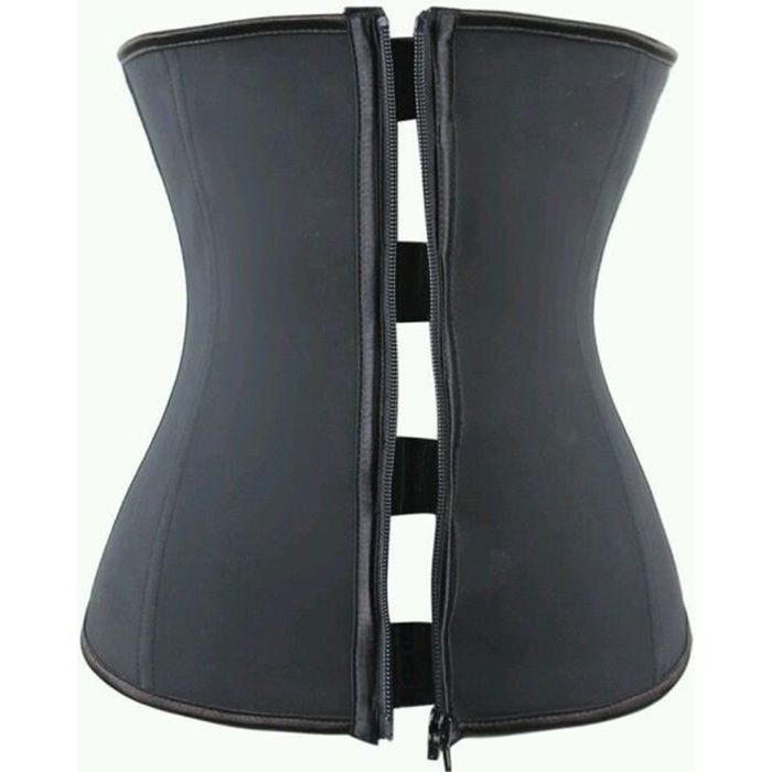 Corset Minceur En Latex Noir Avec Armatures Métal - Taille Waist Training, Neuf Avec étiquettes