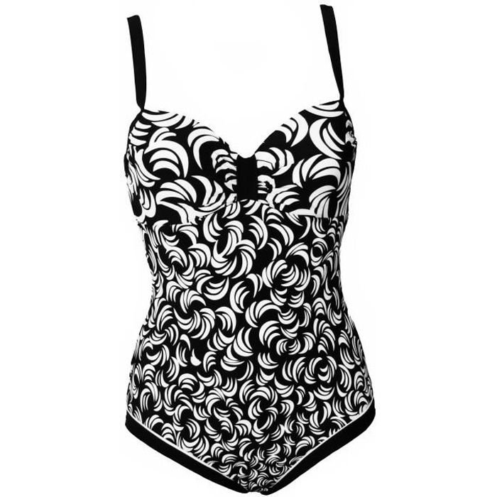 Maillot De Bain Femme Monokini 1 Piece Armatures Noir Cdiscount Pret A Porter