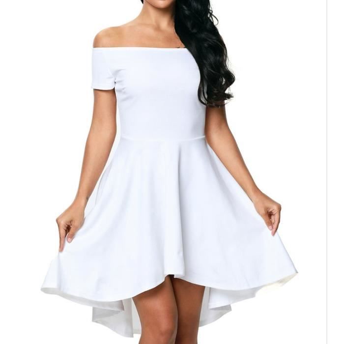 mini robe blanche courte