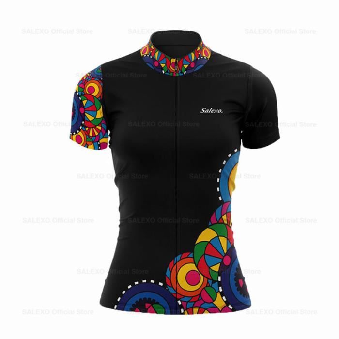 Ensemble Cyclisme Femme WOSAWE - Maillot Respirant + Collants Rembourrés - Vêtement Sport Vélo