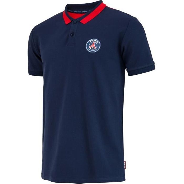 Polo PSG - Collection officielle PARIS SAINT GERMAIN - Homme - Football - Bleu - Manches courtes