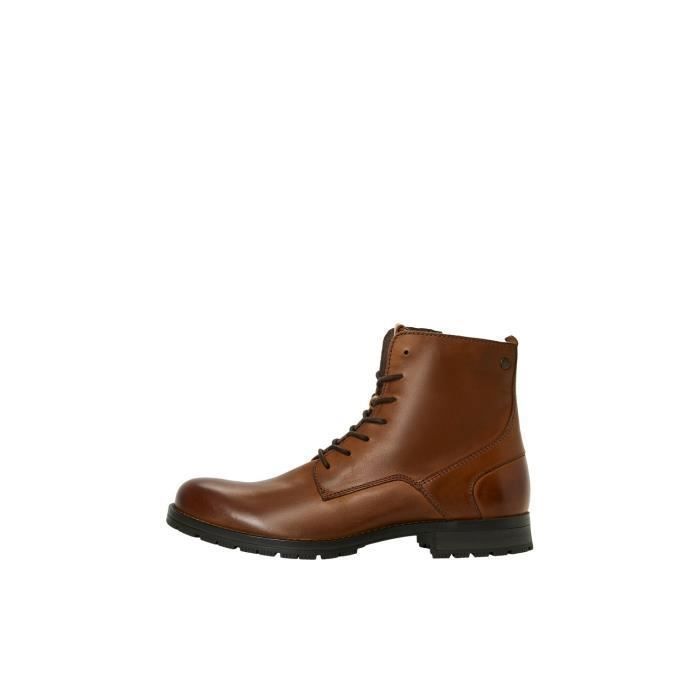 jack & jones Bottines en cuir de vachette Jack & Jones Worca - Marron clair - Homme