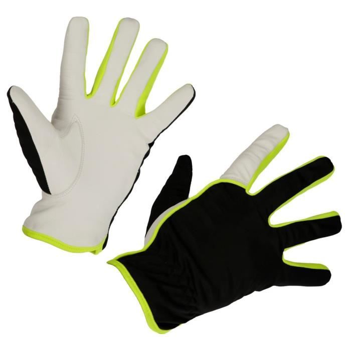gants de jardinage - kerbl - pan - cuir nappa de chèvre hydrofuge - taille 11 - noir