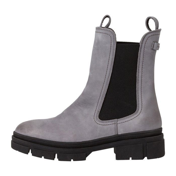 Bottes Chelsea en Cuir Tamaris Femme Gris Fermeture à