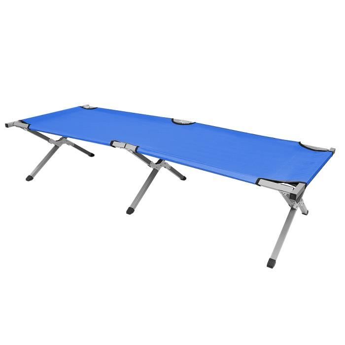 Lit De Camping Pliant KESSER - 190x64x44 Cm, Charge 150 Kg, Avec Sac De Transport
