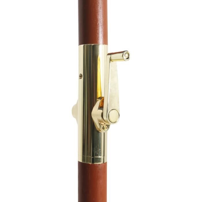 Parasol - OMABETA - HB12589 - 300x258 cm - Noir - Mât en bois dur