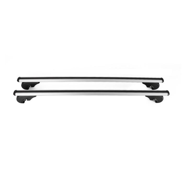 Barres de toit transversales pour Ford Edge 2016-2022 Alu Noir 2 pièces ABE