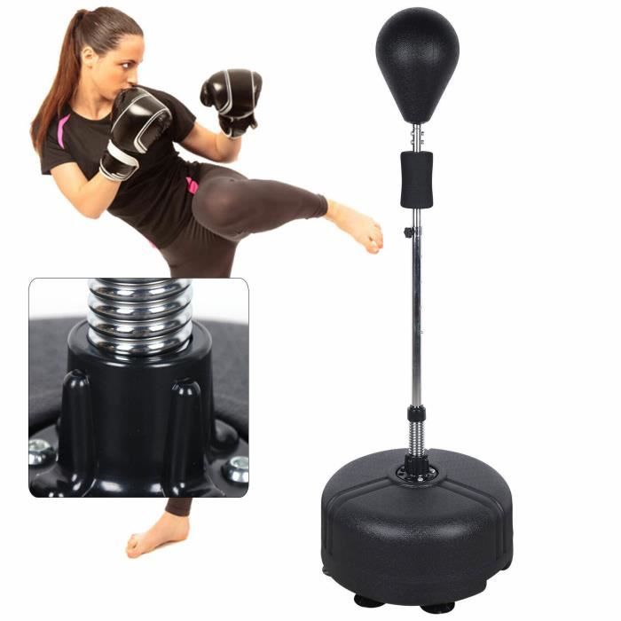 GYMAX Punching Ball avec Hauteur Réglable, Sac de Frappe sur Pied