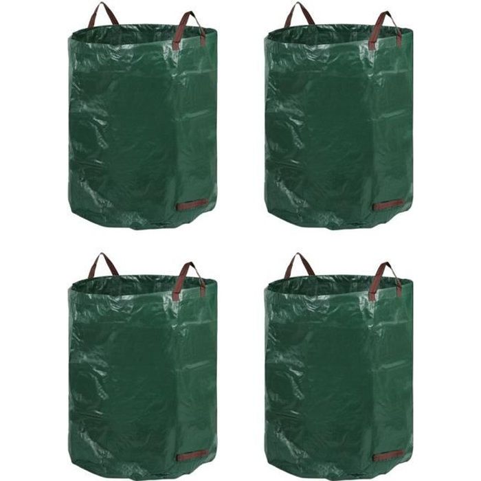 jardin piscine grand sac de jardin avec poignées pliable étanche 120 l portable robuste DELITLS Sacs à déchets de jardin avec couvercle réutilisable grande capacité pour gazon 