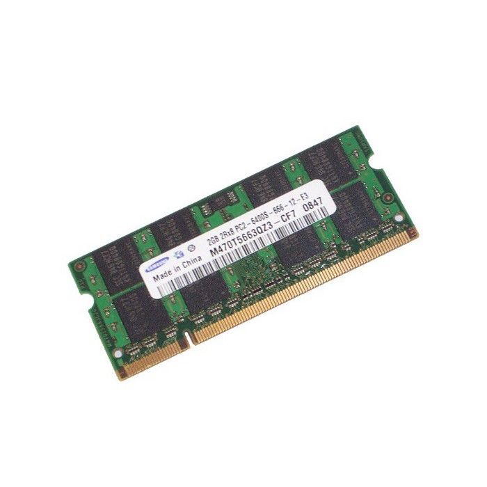 2Go RAM PC Portable SODIMM SAMSUNG M470T5663QZ3 CF7 DDR2 PC2 800MHz CL6 - vue 2
