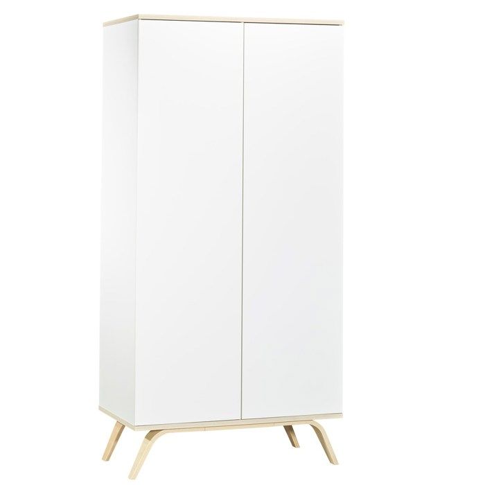 Armoire enfant - Peg Perego - Serena - 2 portes - Bois blanc - Design contemporain