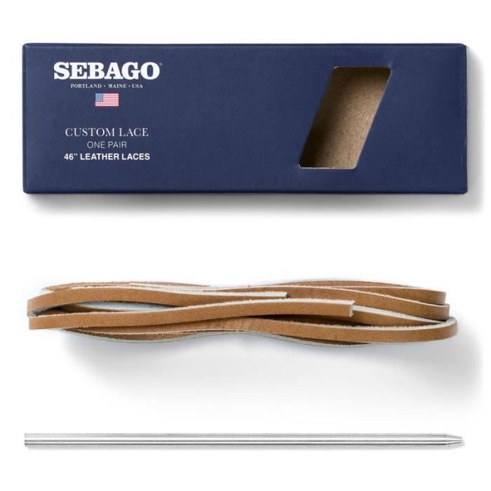 Kit de lacets Sebago beige camel, l'accessoire qui remettra à neuf les lacets de vos Docksides ou tout simplement les changer de lo