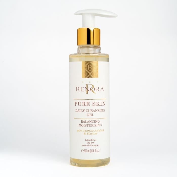 RENORA Gesichtsreinigungsgel – Mit Vitamin E & Aloe Vera, 200 Ml, Für Trockene & Normale Haut