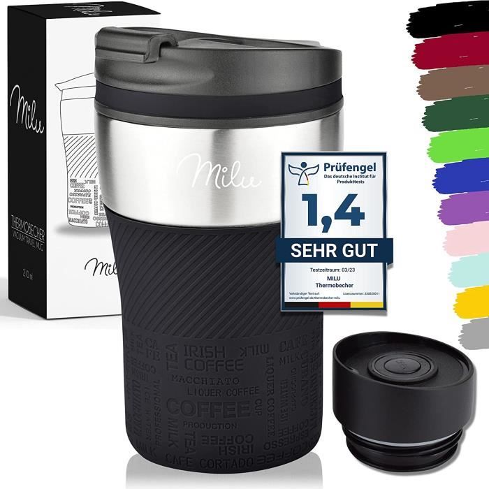Mug Isotherme Milu 210mL - Acier Inox - Garde Chaud 6h, Froid 8h - Olive