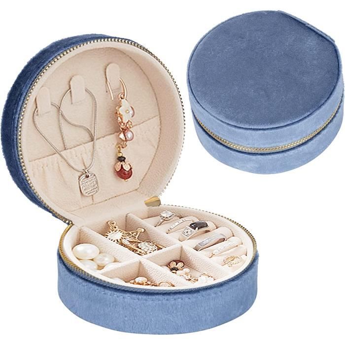 Boîte à Bijoux De Voyage Femmes Petite Portable Organisateur De Bijoux En Cuir Synthetique Boite A Bijoux Impermeabl Avec Compartiment Pour Bagues Bou 99061190