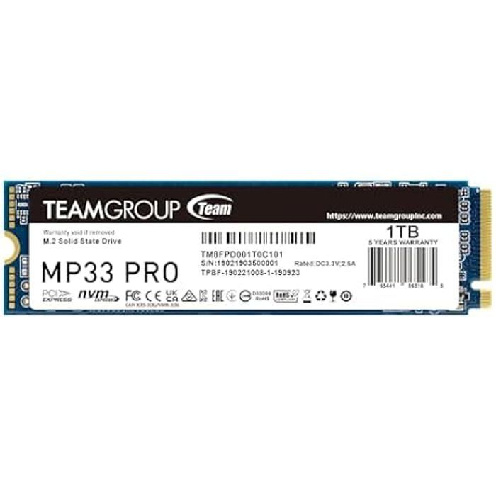 Team Group SSD 1TB 2.4/2.1G MP33 Pro M.2 PCIe TEM