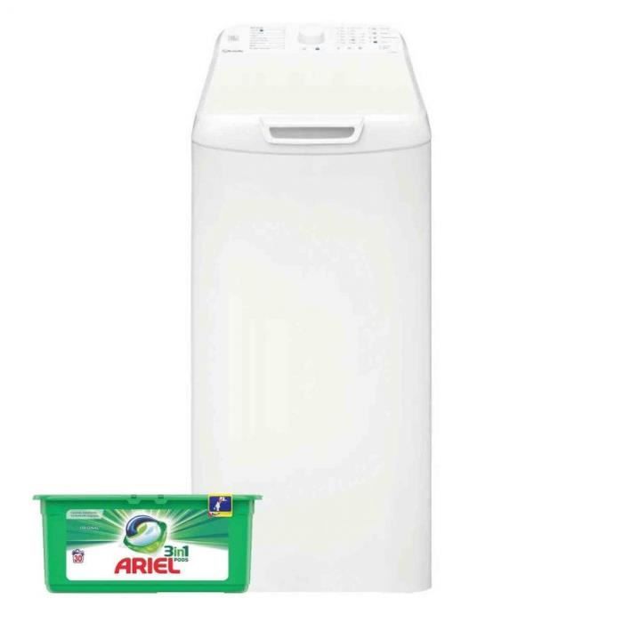 VEDETTE Lave-linge top 5.5kg 1200trs/min 6 programmes Machine à laver hublot 60 Blanc