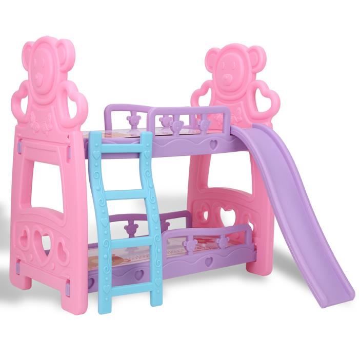 Lit De Poupée Et Berceau Miniature – Mobilier De Maison De Poupée Pour Jeu De Rôle, Accessoire Décoratif Pour Enfants (Anniversaire/Noël)