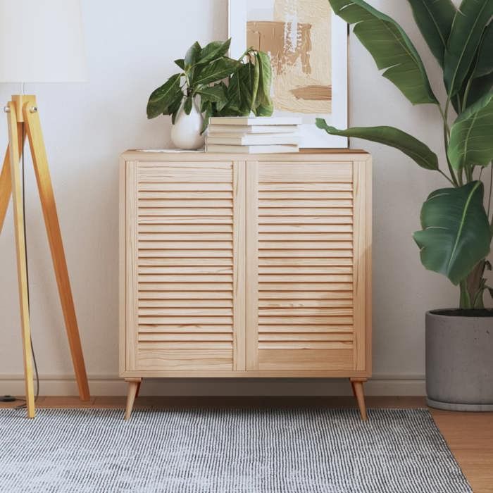 vidaXL Portes à persiennes 2 pcs Bois de pin massif 69x39 4 cm
