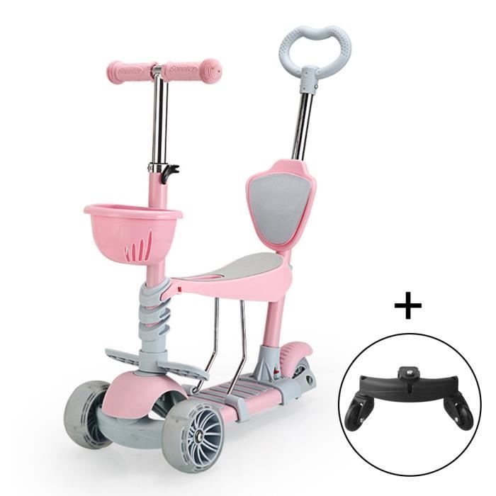 Trottinette Enfant 2 3 6 Ans Scooter A 3 Roues Avec Siege Reglable Et Amovible Cadeau Jouet Bebe Rose Vinteky Achat Vente Trottinette Enfant 2 3 6 An Cdiscount