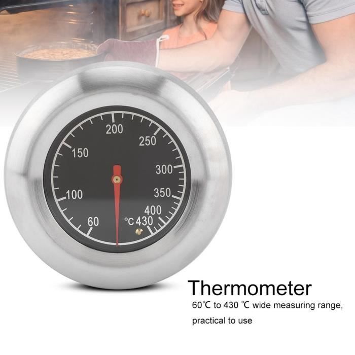 VINGVO thermomètre pour barbecue 60 ~ 430 ℃ thermomètre de barbecue en acier inoxydable jauge de température de gril de fumeur