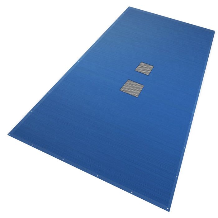VOUNOT &reg; B&acirc;che piscine 5x10m avec oeillets alu et filet d&eacute;coulement - Double couche - Poly&eacute;thyl&egrave;ne 160g/m&sup2; - Couverture &eacute;tanche 