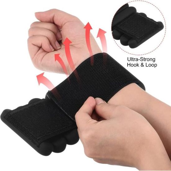 Lot De 2 Poids De Poignet/cheville 0,5 Kg Chacun - Réglables, En Silicone, Pour Fitness, Yoga, Marche